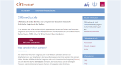 Desktop Screenshot of cirsmedical.de