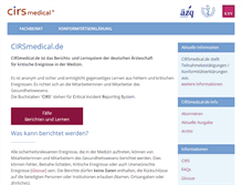 Tablet Screenshot of cirsmedical.de
